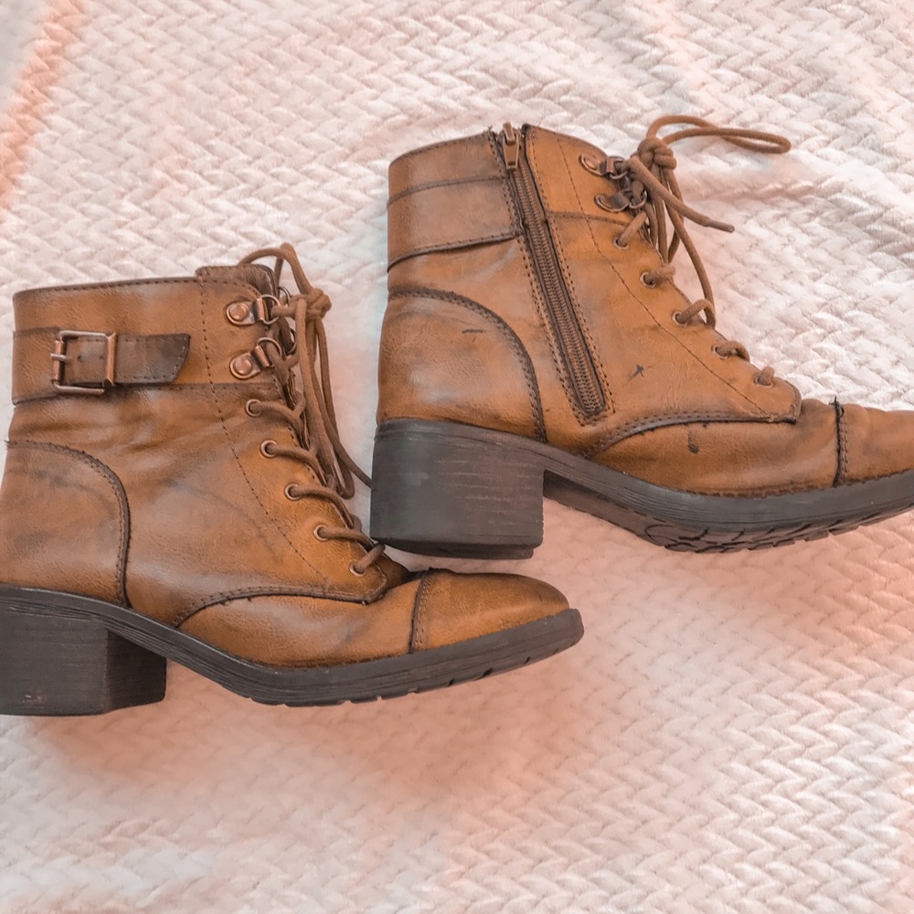 Brown Combat Boots